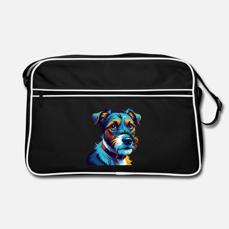 Parson Russell Terrier Hunderasse Karikatur Kawaii Retro Tasche