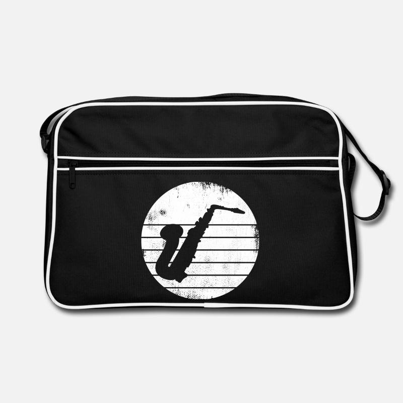 Saxophon Zeichnung Retro Tasche