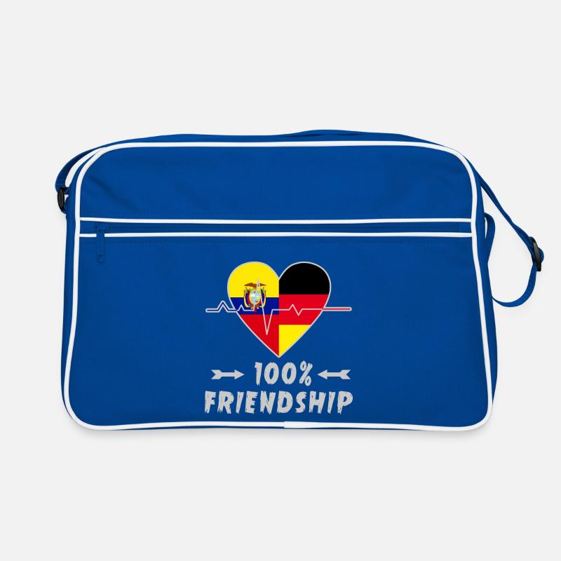 Ecuador and Germany 100% friendship Retro Bag