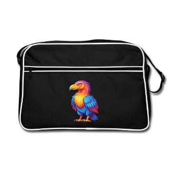 Condor Colorful Kawaii Cartoon Character Bird - Retro Bag - black/white - Front