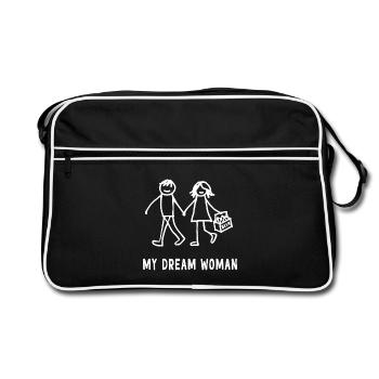 My dream woman beer design - Retro Bag - black/white - Front