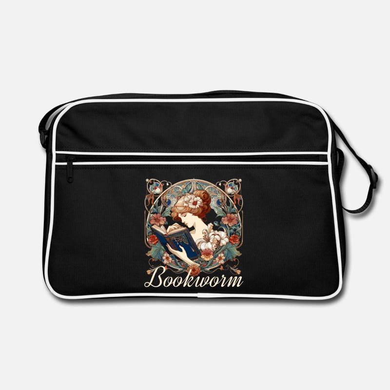 Bookworm Woman Reading Browsing Gift Retro Bag