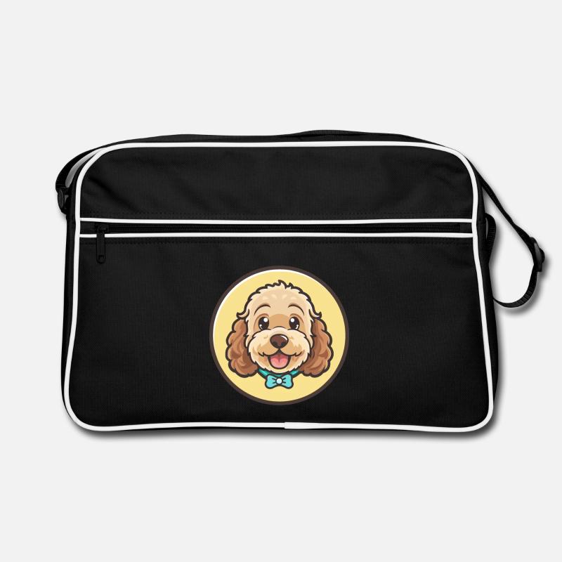Cockapoo Hunderasse Bunte Cartoon Kawaii Clipart Retro Tasche