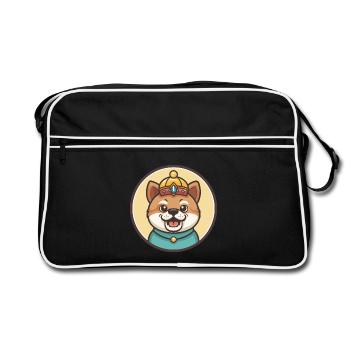 Chien impérial chinois race dessin animé Kawaii Clipart - Sac Retro - noir/blanc - Devant