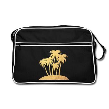 Palm Island Gold Vacation Luxe Mers du Sud Prêt pour les vacances - Sac Retro - noir/blanc - Devant