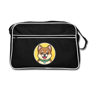 Tang Chien Race Dessin Animé Kawaii Clipart Illustration - Sac Retro - noir/blanc - Devant