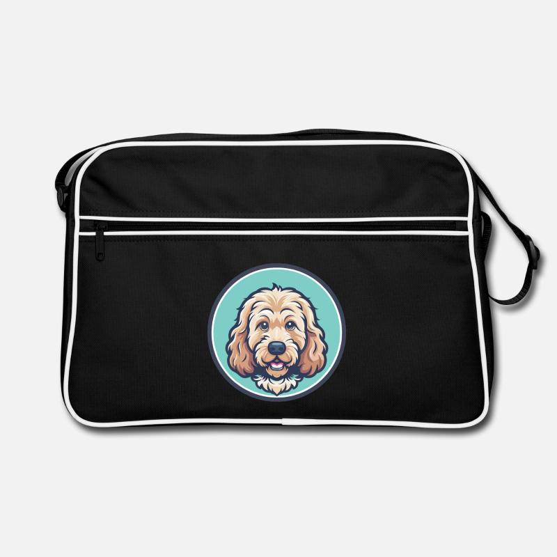 Cockapoo Hunderasse Bunte Karikatur Kawaii Clipart Retro Tasche
