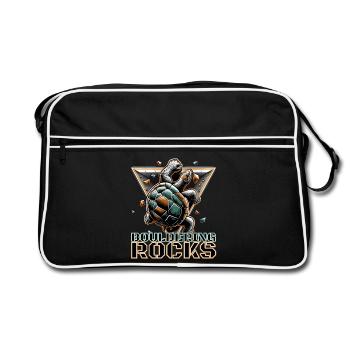 Rochers Rochers Tortue Escalade Cadeau - Sac Retro - noir/blanc - Devant