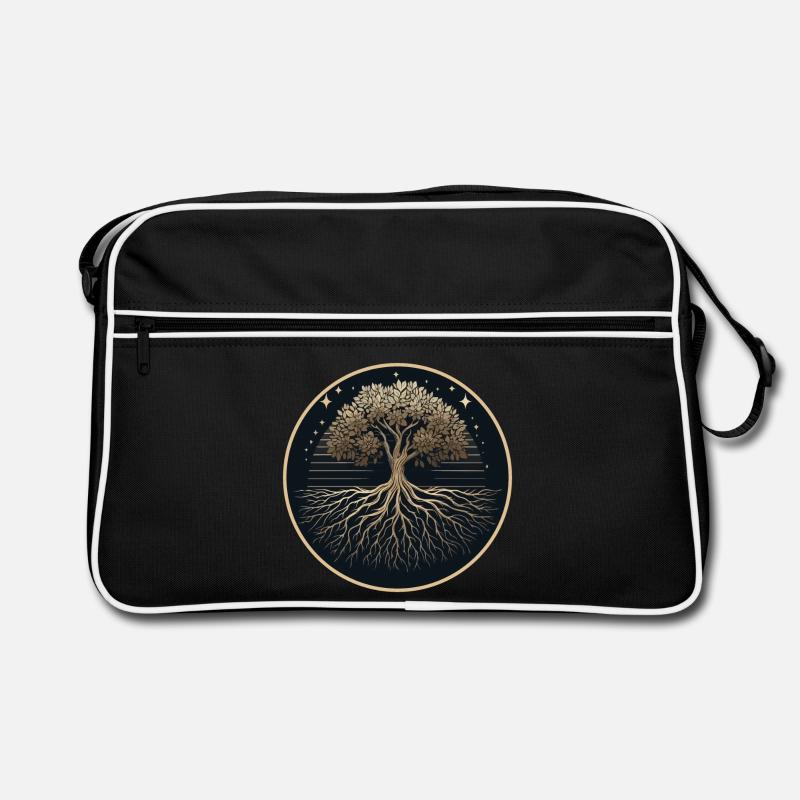 Tree Silhouette Roots Retro Bag