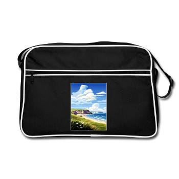 Gower Halbinsel Aonb Reise Poster Souvenir WPA - Retro Tasche - Schwarz/Weiß - Vorne