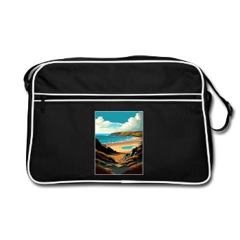 Gower Halbinsel Anob Reise Poster Souvenir WPA - Retro Tasche - Schwarz/Weiß - Vorne
