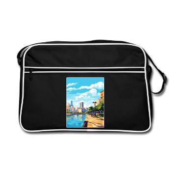 Rosario Argentina Affiche de voyage Peinture Souvenir WPA - Sac Retro - noir/blanc - Devant