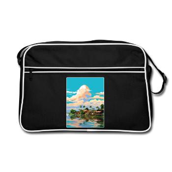 Manaus Brésil Affiche de voyage Peinture Souvenir WPA - Sac Retro - noir/blanc - Devant