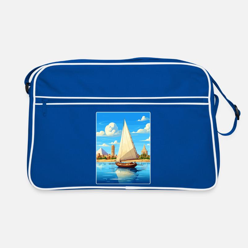 Le Caire, Égypte, Grandes Pyramides De Gizeh, Affiche De Voyage Sac Retro