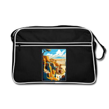 Mesa Verde National Park Colorado Travel Poster - Retro Bag - black/white - Front