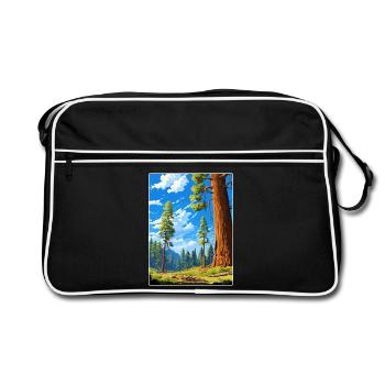 Affiche de voyage du parc national de Sequoia Kings Canyon - Sac Retro - noir/blanc - Devant