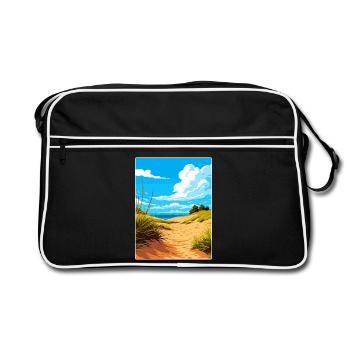 Indiana Dunes National Park Travel Poster Souvenir - Retro Bag - black/white - Front