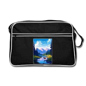 Parc national Banff Canada Affiche de voyage souvenir - Sac Retro - noir/blanc - Devant
