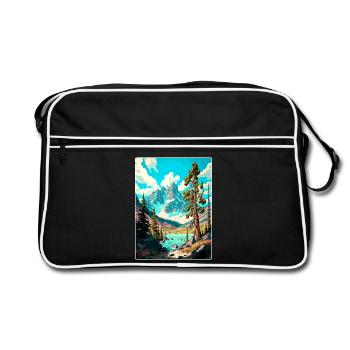 Bridger Teton National Park Affiche de voyage souvenir - Sac Retro - noir/blanc - Devant