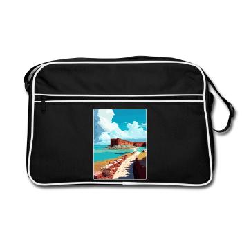 Dry Tortugas National Park Travel Poster Souvenir - Retro Bag - black/white - Front