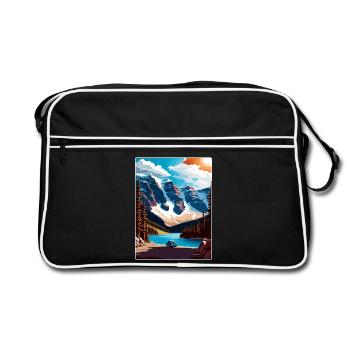 Parc national Banff Canada Affiche de voyage souvenir - Sac Retro - noir/blanc - Devant