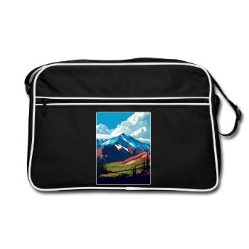 Denali Nationalpark Reiseposter Souvenir WPA - Retro Tasche - Schwarz/Weiß - Vorne