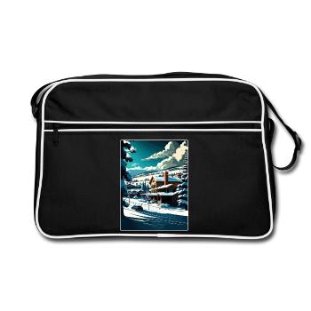 Steamboat Springs Colorado Reise Poster Souvenir - Retro Tasche - Schwarz/Weiß - Vorne