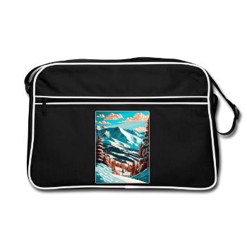 Copper Mountain Colorado Travel Poster Souvenir - Retro Bag - black/white - Front