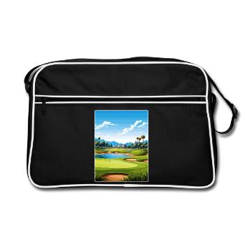 Riviera Country Club Golf Travel Poster Souvenir - Retro Bag - black/white - Front