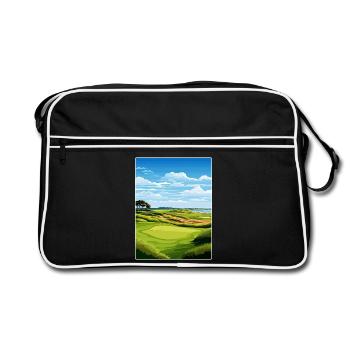 Bandon Dunes Golf Resort Travel Poster Souvenir - Retro Bag - black/white - Front
