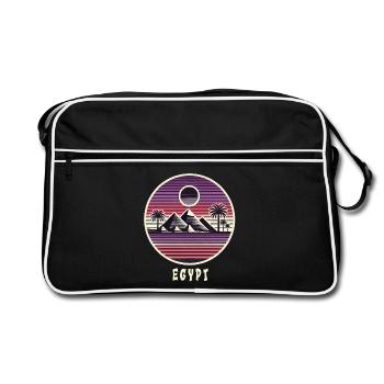 Design de pyramide égyptienne - Sac Retro - noir/blanc - Devant