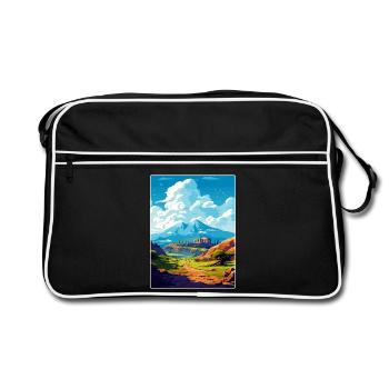 Mount Olympus Greece Travel Poster Souvenir WPA - Retro Bag - black/white - Front