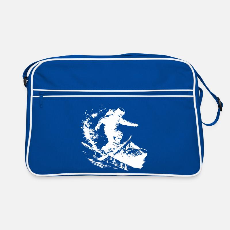 Dessin de snowboarder Sac Retro