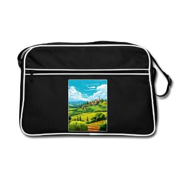 Italy Travel Poster Souvenir WPA Postcard Painting - Retro Bag - black/white - Front