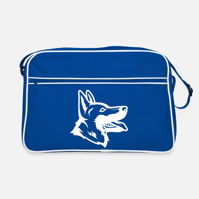 Schäferhund Zeichnung Retro Tasche