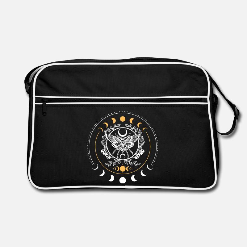 Himmlische Motten-Mandala Retro Tasche