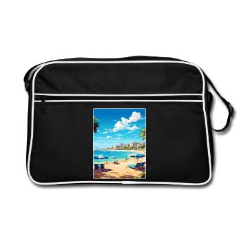 Cala Milor Espagne Affiche de voyage Peinture Souvenir WPA - Sac Retro - noir/blanc - Devant