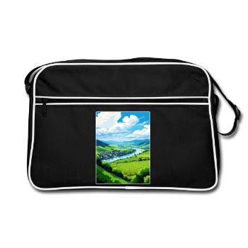 Vallée de la Moselle Allemagne Affiche de voyage Souvenir WPA - Sac Retro - noir/blanc - Devant