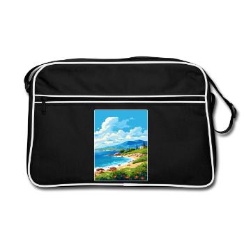 Mani Halbinsel Griechenland Reiseposter Souvenir WPA - Retro Tasche - Schwarz/Weiß - Vorne