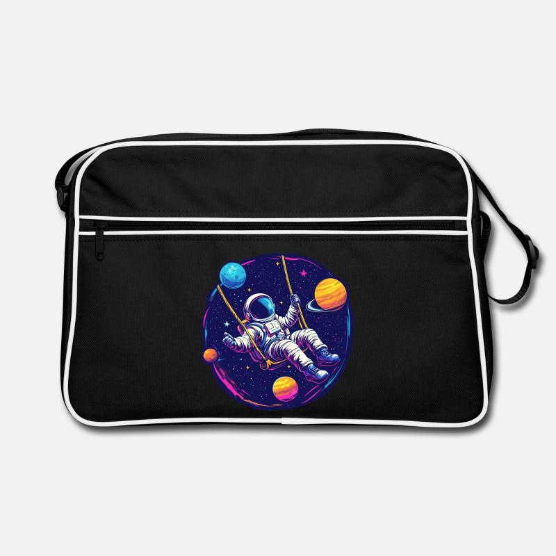 Astronaute avec balançoire dans l’espace Sac Retro