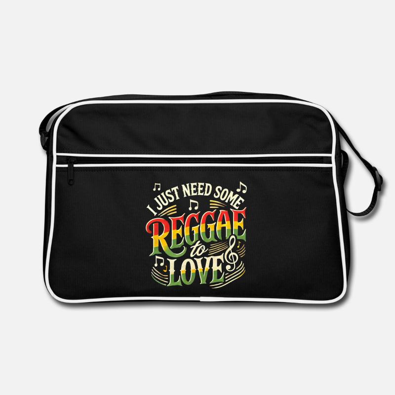 Design reggae jamaïcain - Sac Retro - noir/blanc