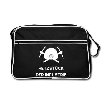 Des tombes de charbon unies - Sac Retro - noir/blanc - Devant