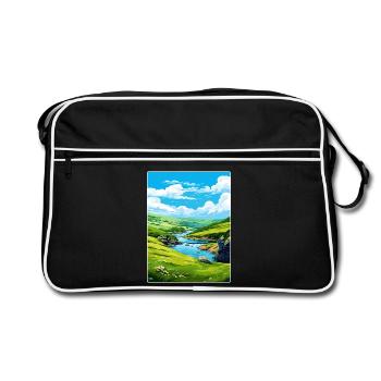 Boscastle Cornwall England Travel Poster Souvenir - Retro Bag - black/white - Front