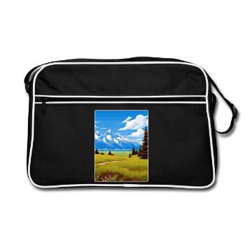 Affiche de voyage souvenir du parc national de Grand Teton - Sac Retro - noir/blanc - Devant