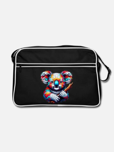 Koala - Retro Bag - black/white - Front