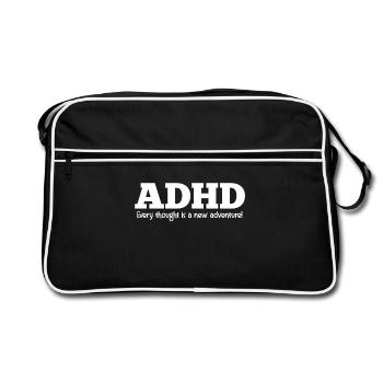 ADHD - Retro Bag - black/white - Front
