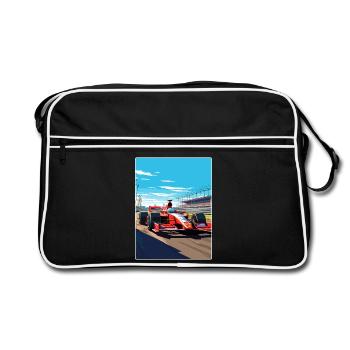 Melbourne Circuit Motorsport Rennen Australien Rennen - Retro Tasche - Schwarz/Weiß - Vorne