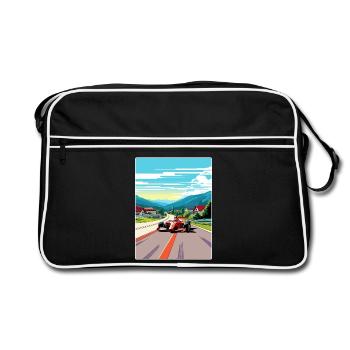 Spielberg Circuit Motorsport Rennen Österreich Reisen - Retro Tasche - Schwarz/Weiß - Vorne
