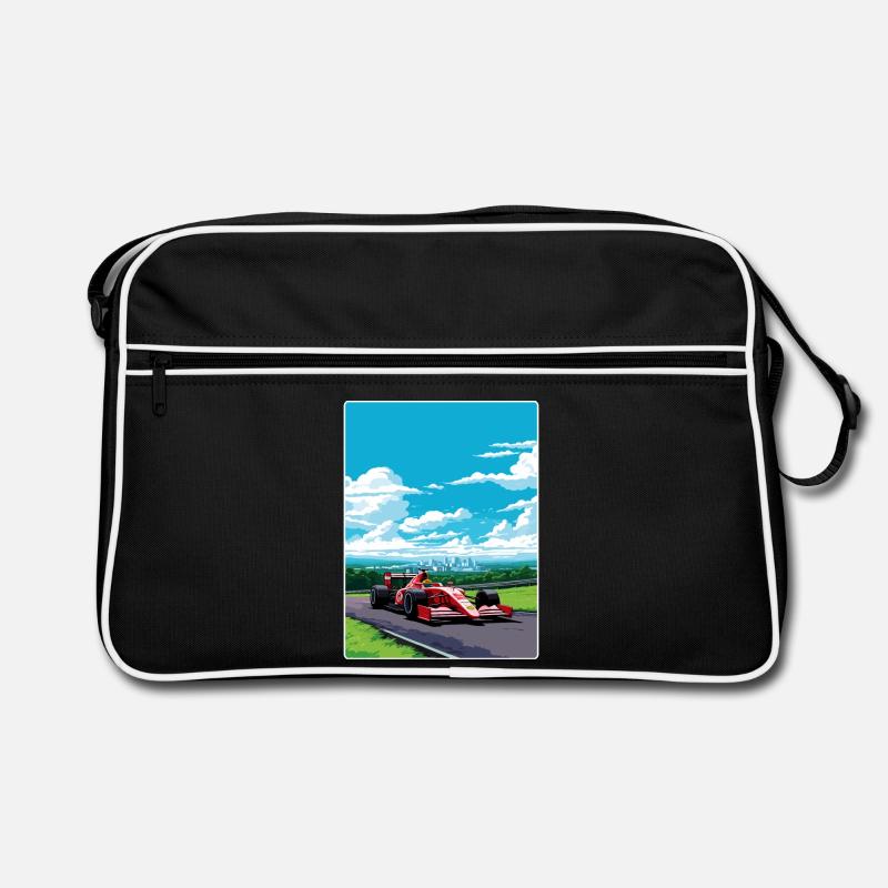 Design vif de voiture de course de formule Sac Retro