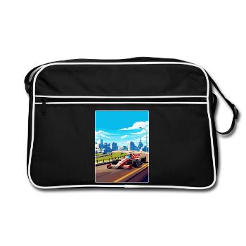 Montreal Circuit Motorsport Rennen Kanada Reisen WPA - Retro Tasche - Schwarz/Weiß - Vorne